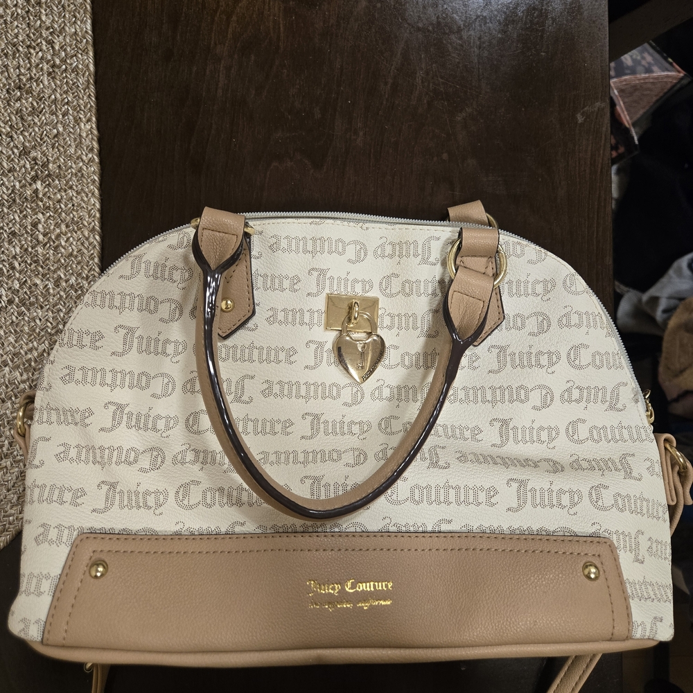 Juicy Couture Beige and Tan Satchel (Y2K Insprired) 💗🫧